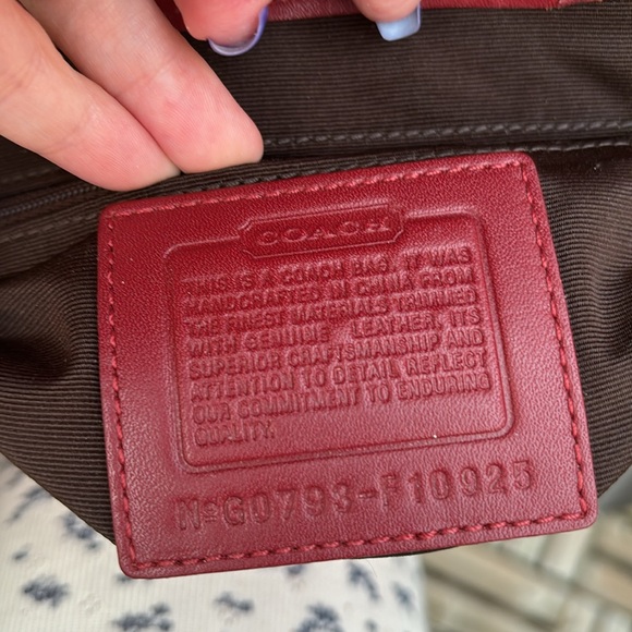 RARE Coach Y2K Red Signature Soho Logo Canvas Leather Buckle Small Shoulder Bag - Picture 11 of 16